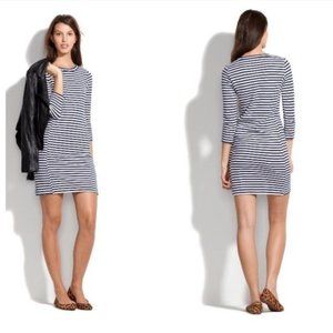 🌼HP🌼 Madewell Navy Blue/White Striped Gondola Dress - XS